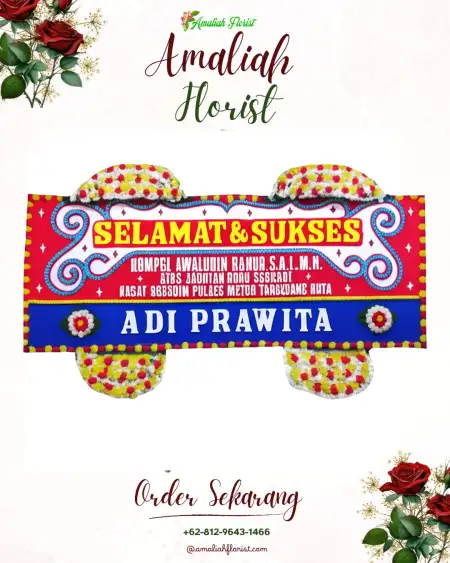 Papan Bunga Ucapan Selamat Permata